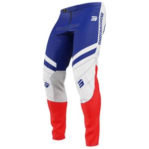 Pantaloni motocross Shot Contact Mythic blu-rosso