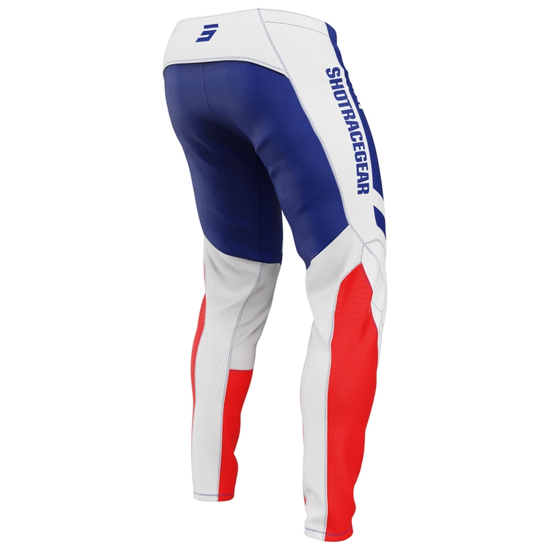Pantaloni motocross Shot Contact Mythic blu-rosso