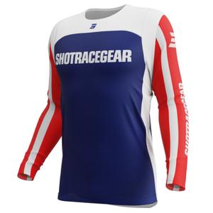 Maglia motocross Shot Contact Mythic blu-rossa