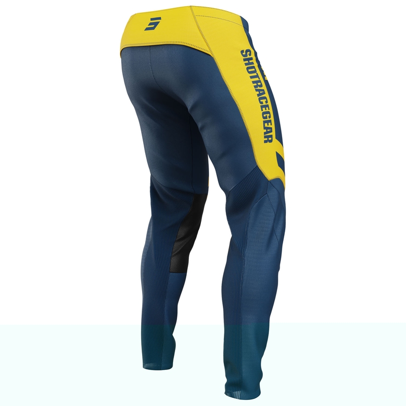 Pantaloni motocross Shot Contact Mythic blu-giallo