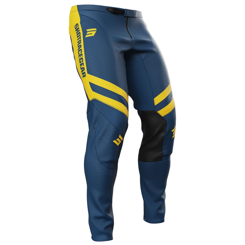 Pantaloni motocross Shot Contact Mythic blu-giallo