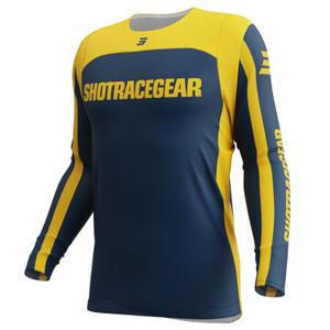Maglia motocross Shot Contact Mythic blu-giallo