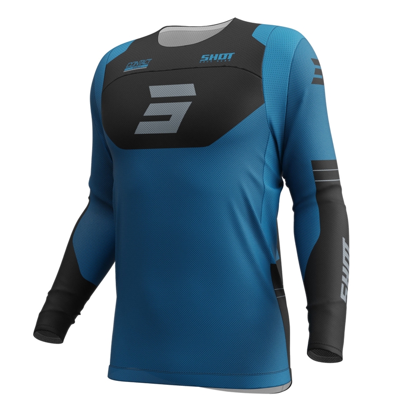 Maglia motocross Shot Contact Shield blu