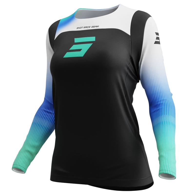 Maglia motocross da donna Shot Contact Hera blu