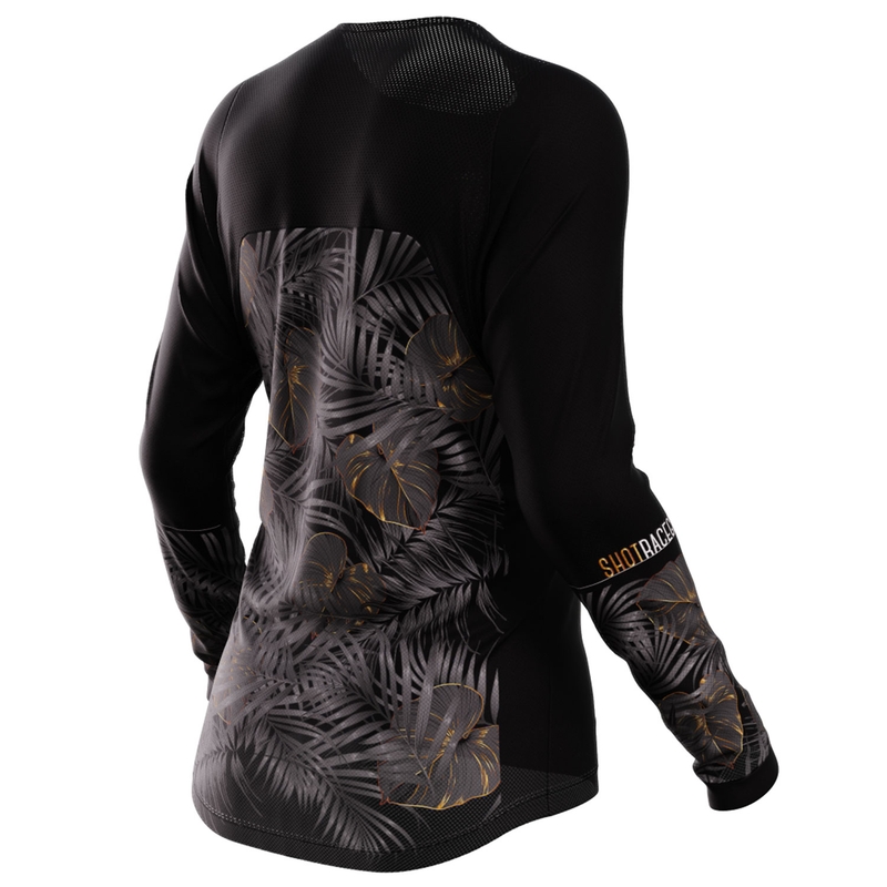 Maglia motocross da donna Shot Contact Respect nera e oro