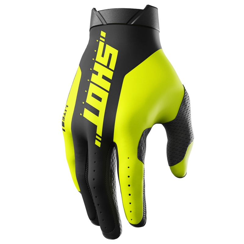 Guanti motocross Shot Lite Pro giallo fluo
