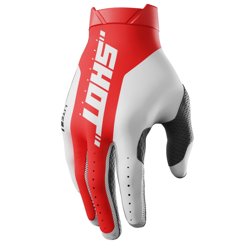 Guanti motocross Shot Lite Pro rossi