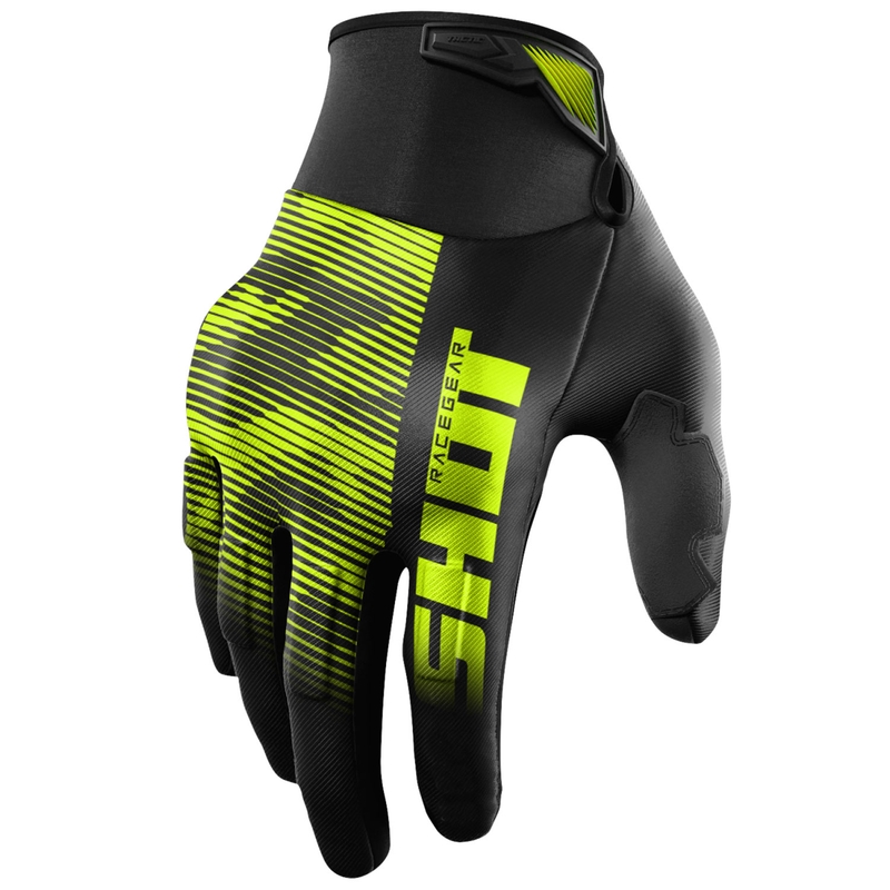 Guanti motocross Shot Drift Tactic giallo fluo
