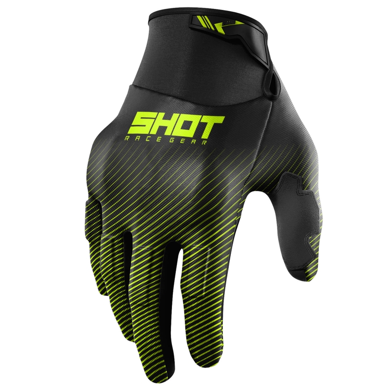 Guanti motocross Shot Drift Rim giallo fluo