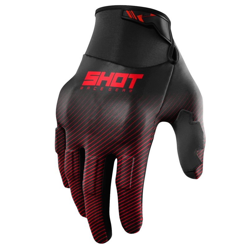 Guanti motocross Shot Drift Rim rossi
