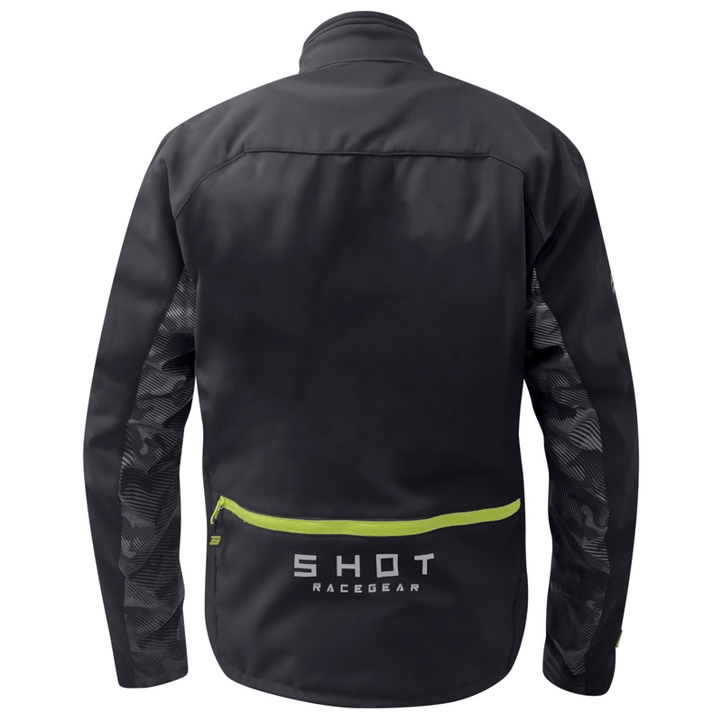 Giacca moto Shot Climatic nero-giallo fluo