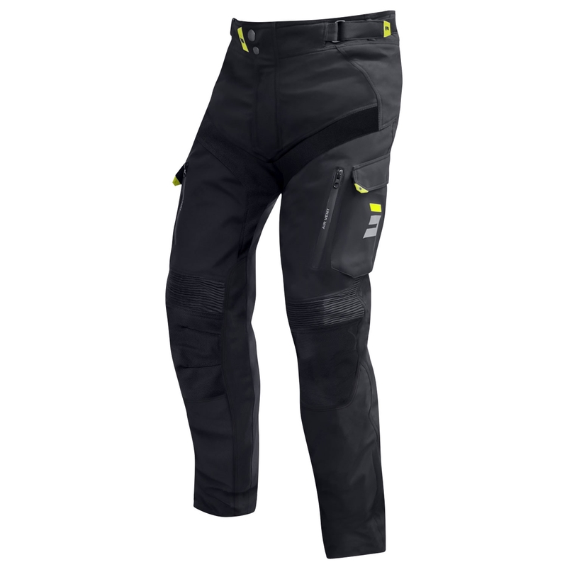 Pantaloni moto Shot Climatic nero-giallo fluo