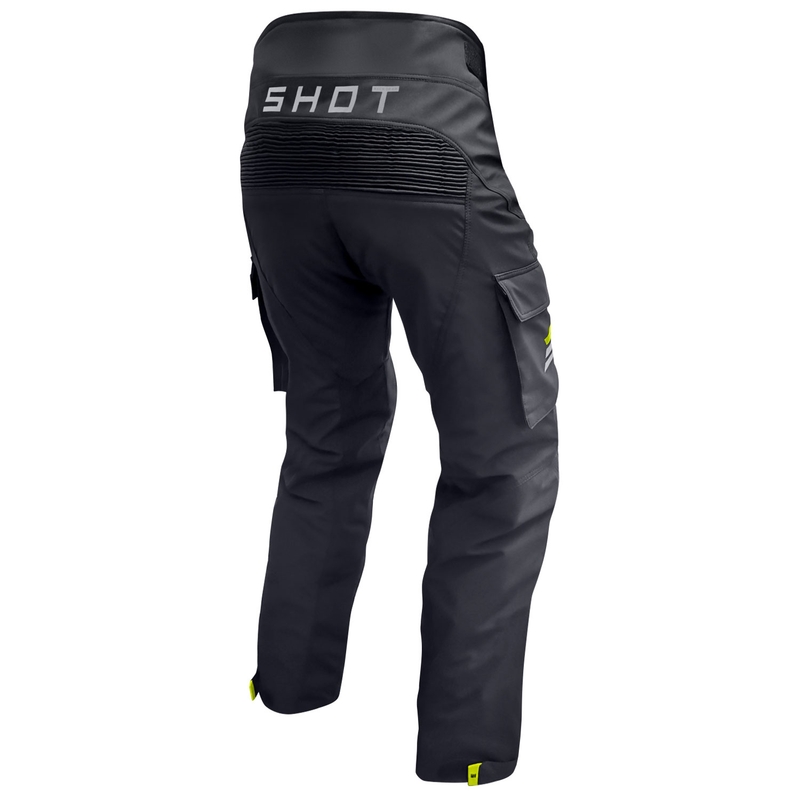 Pantaloni moto Shot Climatic nero-giallo fluo