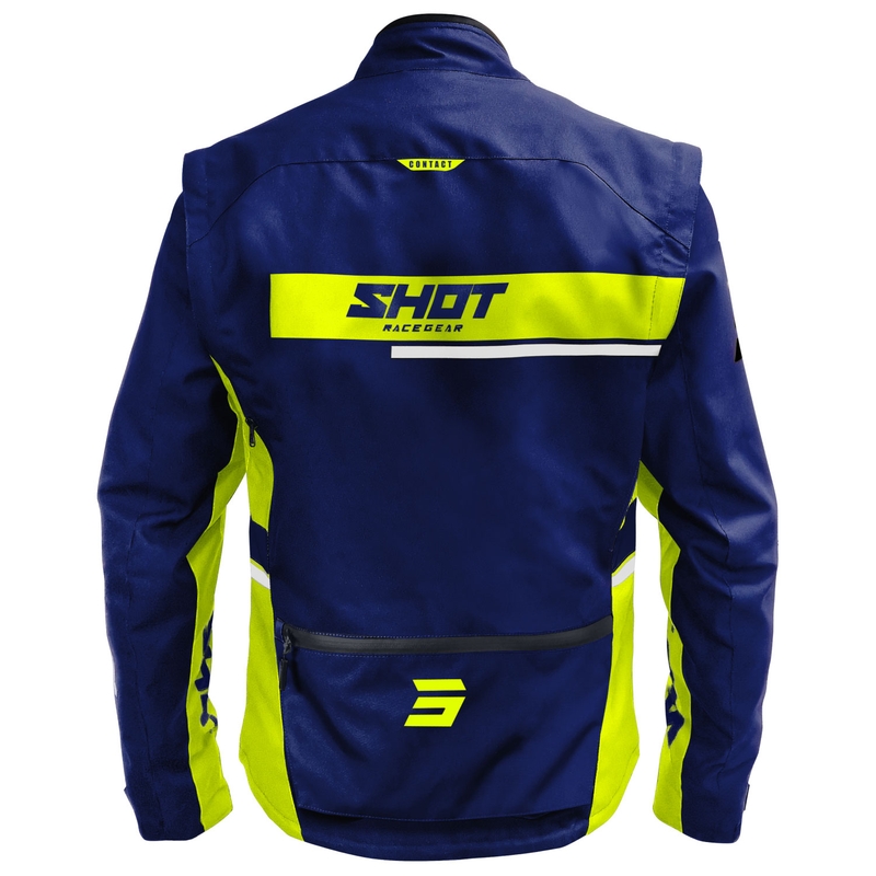 Giacca moto Shot Contact Assault 2.0 blu-giallo fluo