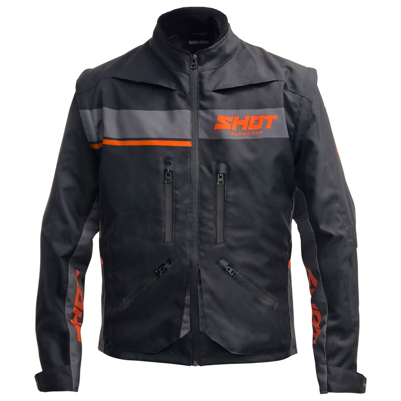 Giacca moto Shot Contact Assault 2.0 nero-arancio