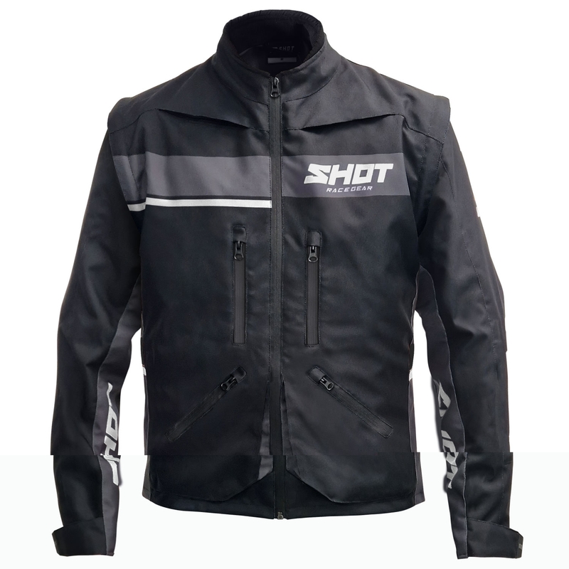Giacca moto Shot Contact Assault 2.0 nero-bianco
