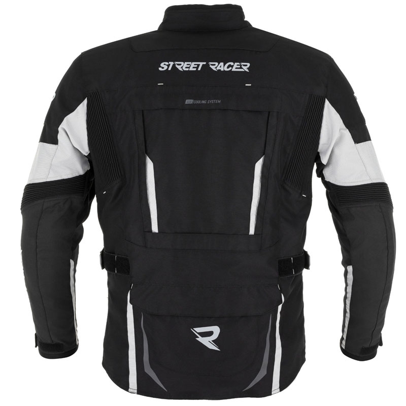 Giacca da moto Street Racer Hilax nero-grigio