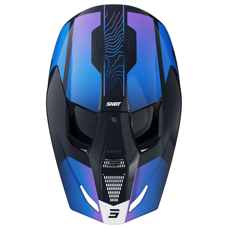Casco motocross per bambini Shot Furious Apex blu
