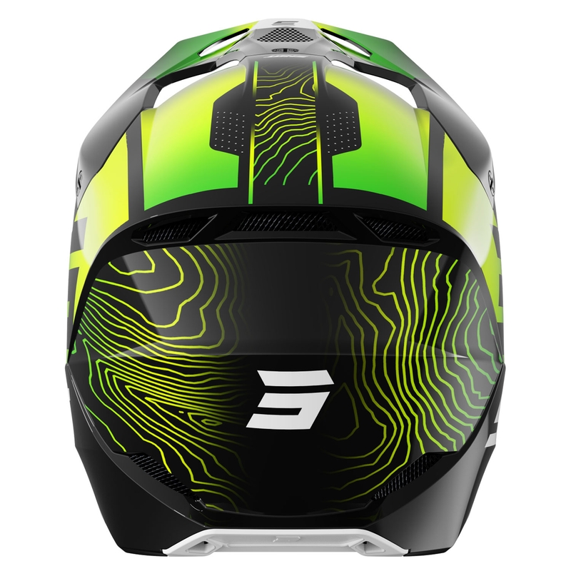 Casco motocross da bambino Shot Furious Apex giallo fluo