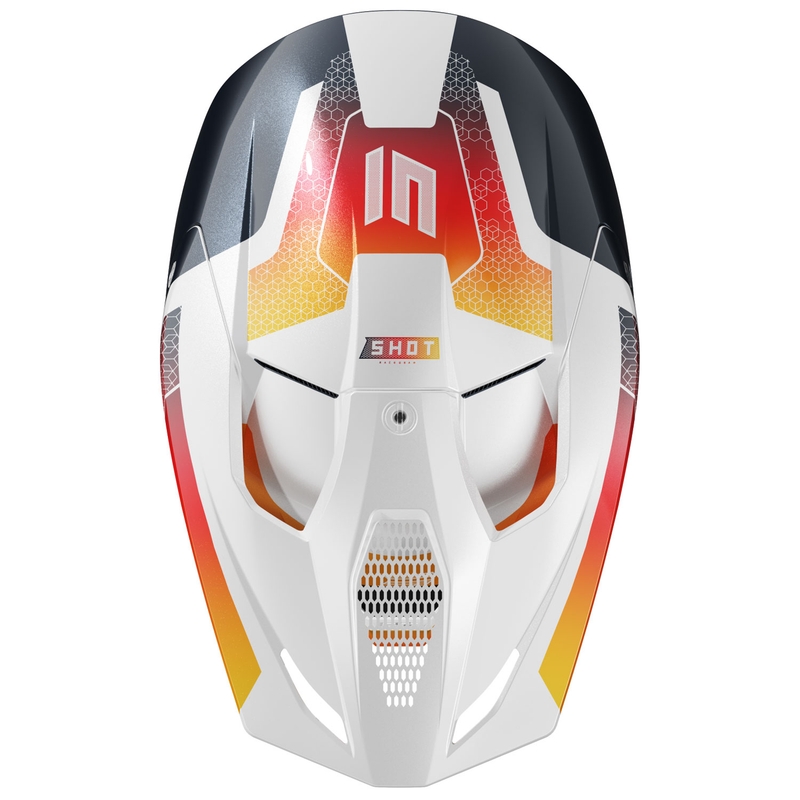 Casco motocross per bambini Shot Furious Phaser blu-rosso