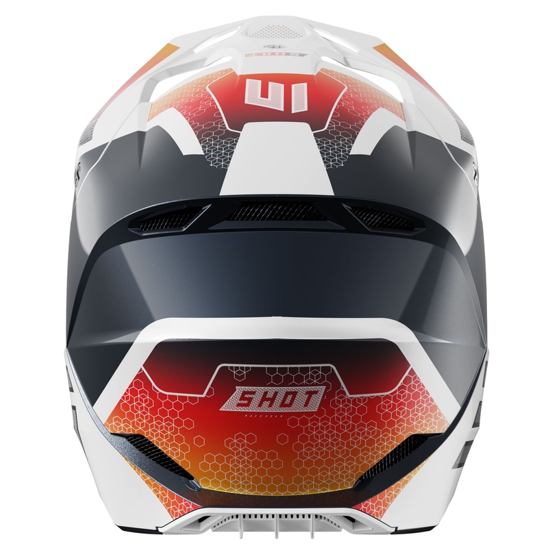 Casco motocross per bambini Shot Furious Phaser blu-rosso