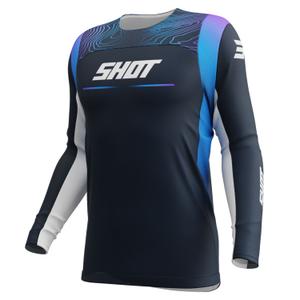 Maglia motocross per bambini Shot Contact Apex blu