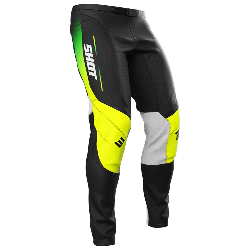 Pantaloni motocross da bambino Shot Contact Apex giallo fluo