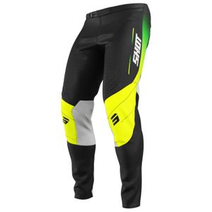 Pantaloni motocross da bambino Shot Contact Apex giallo fluo