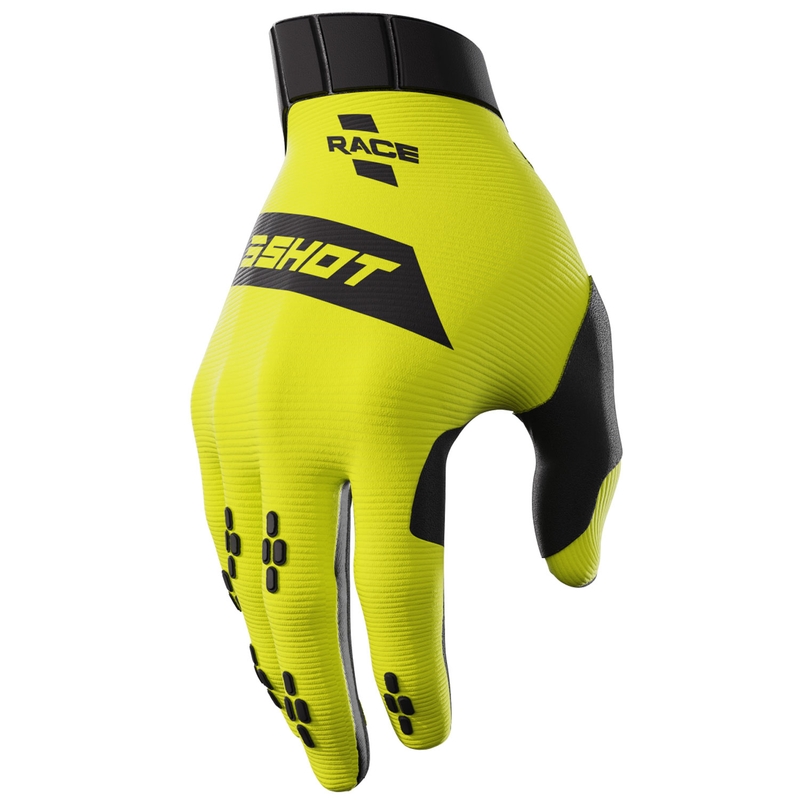 Guanti da motocross per bambini Shot Race giallo fluo