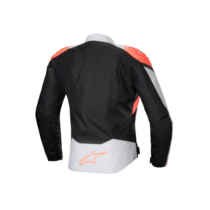 Giacca moto da donna Alpinestars Stella T-Jaws 4 Impermeabile nero-grigio-rosso fluo