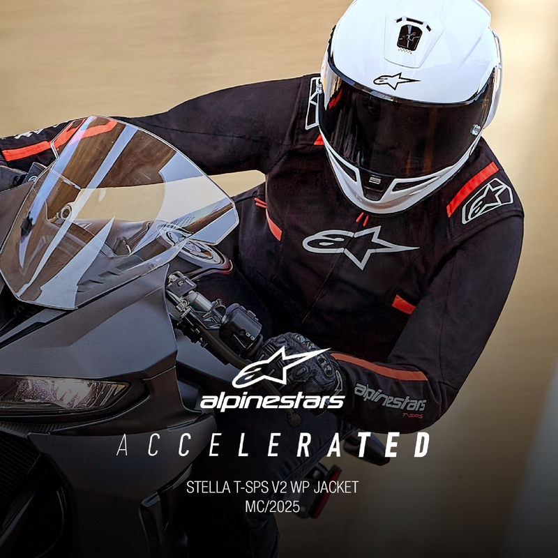 Giacca moto da donna Alpinestars Stella T-SPS 2 Impermeabile nero-bianco-rosso fluo