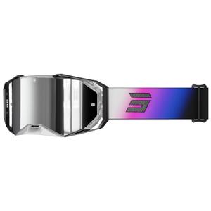 Occhiali motocross Shot Lite Astral blu-rosa con plexiglass argento iridio