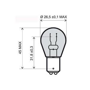 Žárovka RMS 12V 21/5W, BAY15D bílá