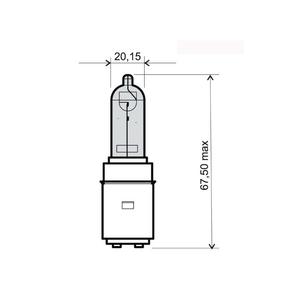 Žárovka RMS 12V 35/35W, ba20d bílá