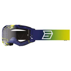 Occhiali motocross per bambini Shot Rocket Kid 2.0 drop blu con plexiglass trasparente