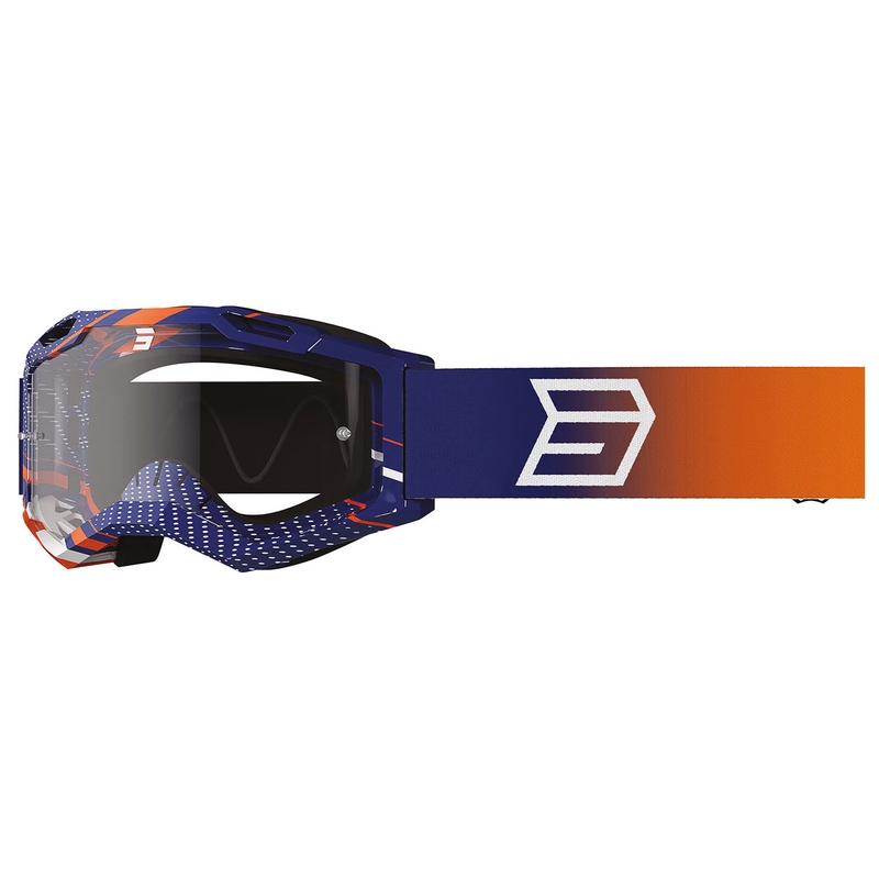 Occhiali motocross per bambini Shot Rocket Kid 2.0 drop arancione con plexiglass trasparente