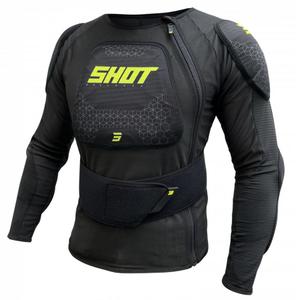 Body protettivo per bambini Shot Airlight nero-giallo fluo