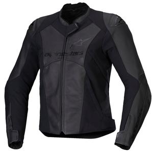 Giacca Moto in Pelle da Donna Alpinestars Stella Faster 3 Nero-Nero