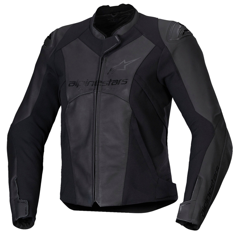 Giacca Moto in Pelle da Donna Alpinestars Stella Faster 3 Nero-Nero