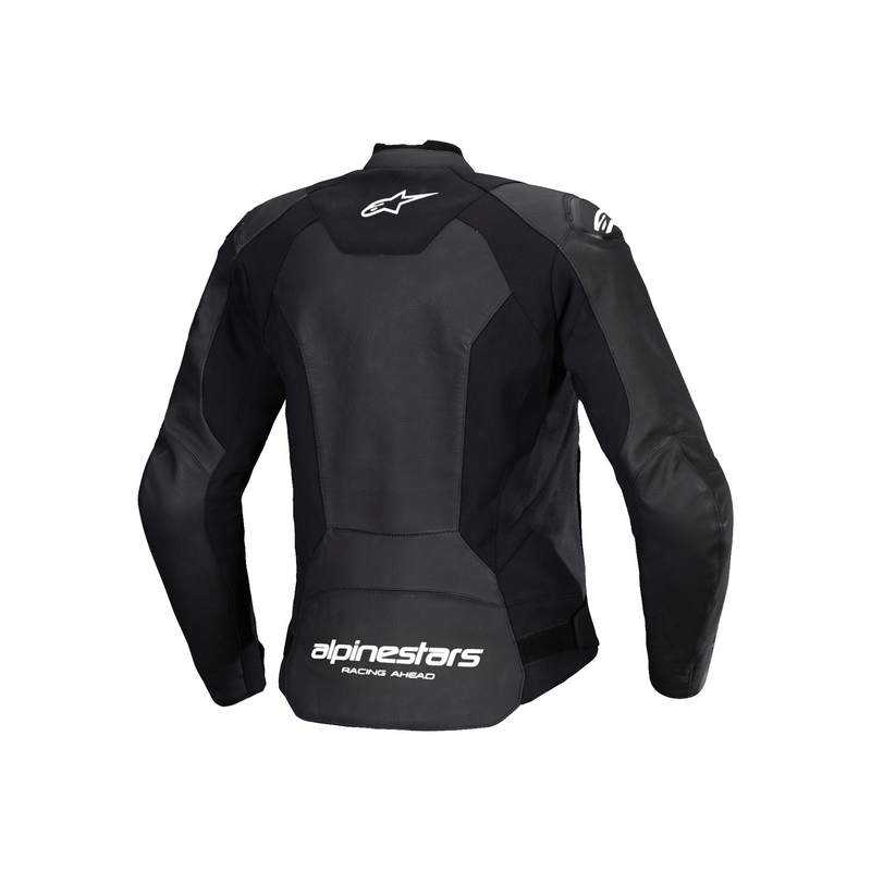 Giacca moto in pelle da donna Alpinestars Stella Faster 3 nero-bianco