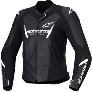 Giacca moto in pelle da donna Alpinestars Stella Faster 3 nero-bianco