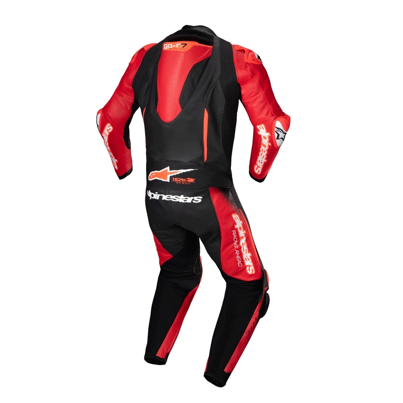 Tuta intera in pelle Alpinestars GP-R7 Tech-Air ready/compatibile nero-rosso