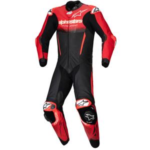 Tuta intera in pelle Alpinestars GP-R7 Tech-Air ready/compatibile nero-rosso