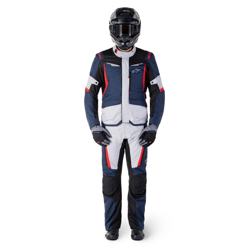 Pantaloni moto impermeabili Alpinestars ST-1 blu-nero-rosso