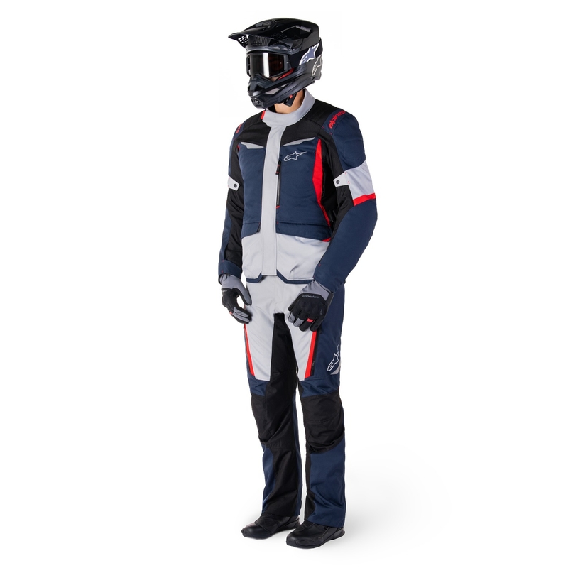 Pantaloni moto impermeabili Alpinestars ST-1 blu-nero-rosso