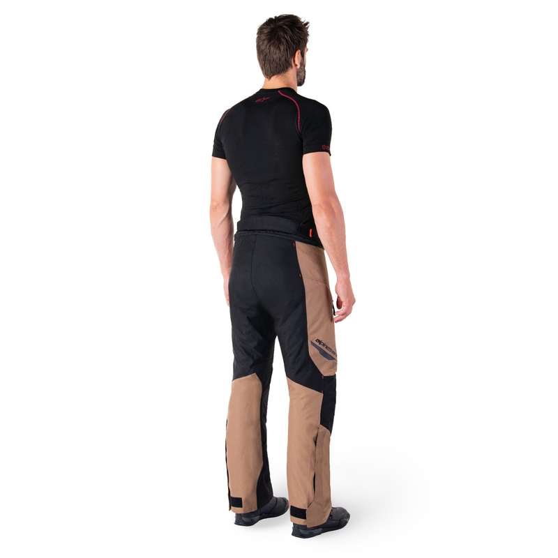 Pantaloni moto impermeabili Alpinestars ST-1 kaki-sabbia-nero-rosso fluo