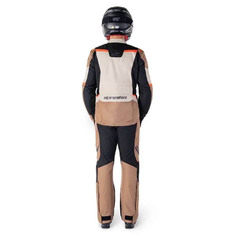 Pantaloni moto impermeabili Alpinestars ST-1 kaki-sabbia-nero-rosso fluo