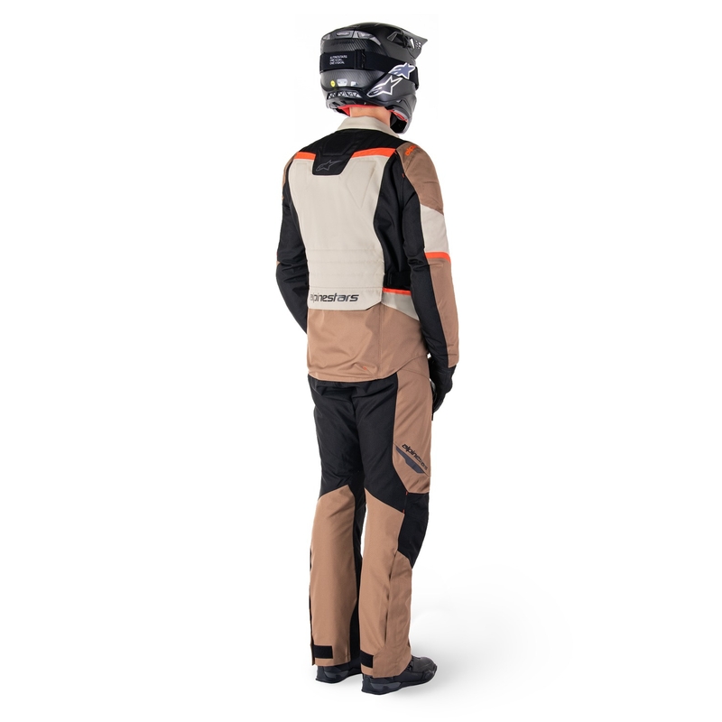 Pantaloni moto impermeabili Alpinestars ST-1 kaki-sabbia-nero-rosso fluo