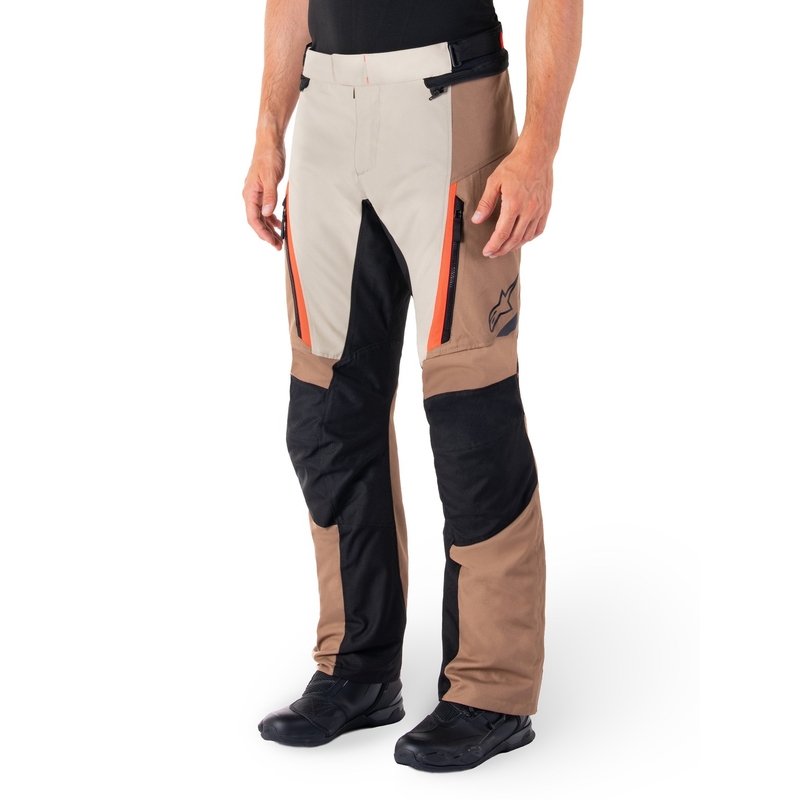 Pantaloni moto impermeabili Alpinestars ST-1 kaki-sabbia-nero-rosso fluo
