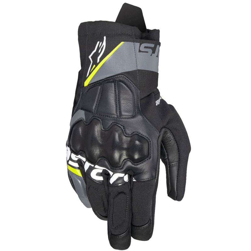 Guanti moto Alpinestars Corozal 3 Drystar nero-grigio-giallo fluo